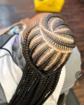 Stitch braids i sicksackmönster